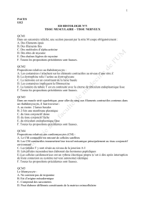 QCM Histologie: Tissus Musculaire et Nerveux