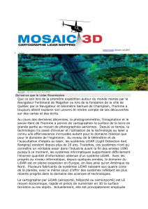 Cartographie LiDAR : Technologie et Applications