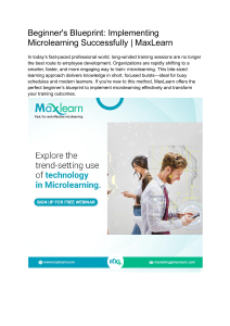 Implementing Microlearning Successfully with MaxLearn