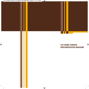 Loi-cadre sur la r&eacute;glementation bancaire
