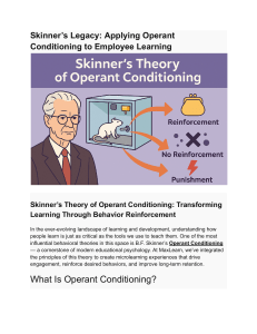 Operant Conditioning in Employee Learning: Skinner's Legacy