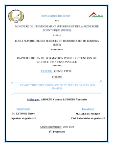 Identification des graves non traitées: Mémoire de Génie Civil