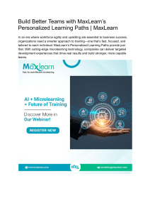 MaxLearn: Personalized Learning Paths for Team Development