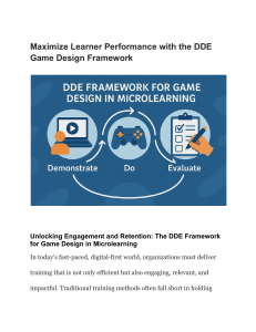 DDE Framework: Gamified Microlearning for Enhanced Performance