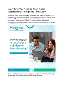 Everything You Need to Know About Microlearning – Simplified   MaxLearn