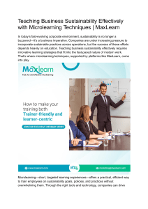 Microlearning for Business Sustainability | MaxLearn