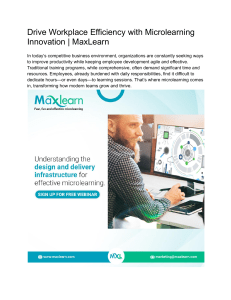 Microlearning: Drive Workplace Efficiency & Innovation
