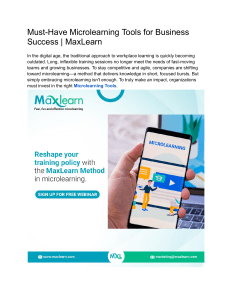 Microlearning Tools for Business Success | MaxLearn