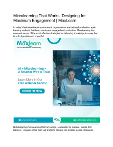 Microlearning Design: Maximize Engagement & Learning Impact