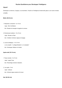Routine Intelligence Personnalisee