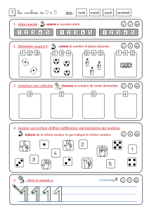 Maths CP : Nombres de 0 à 5 - Exercices