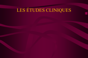 Études Cliniques: Épidémiologie et Analyse Statistique