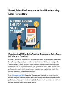 Microlearning LMS: Boost Sales Performance with MaxLearn