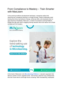 From Compliance to Mastery – Train Smarter with MaxLearn