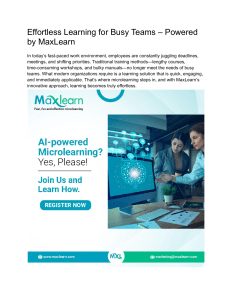 MaxLearn: Effortless Microlearning for Busy Teams