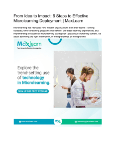 Effective Microlearning Deployment: 6 Steps to Success