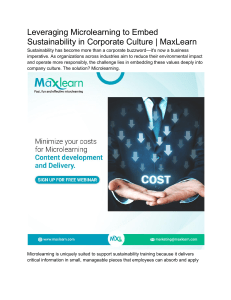 Microlearning for Sustainability in Corporate Culture