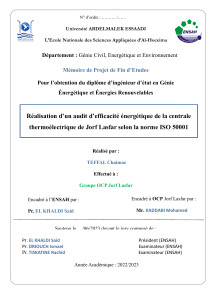 Audit &eacute;nerg&eacute;tique centrale Jorf Lasfar - M&eacute;moire G&eacute;nie &Eacute;nerg&eacute;tique