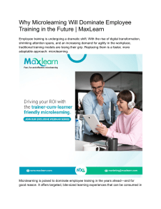 Microlearning: The Future of Employee Training