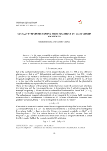 Contact Structures & Foliations on (2n+1)-Manifolds