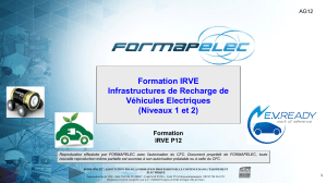 Formation IRVE : Infrastructures de Recharge Véhicules Électriques
