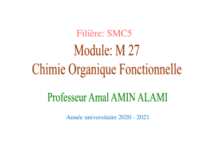 Chimie Organique: Aldéhydes, Cétones, Acides, Amines - Cours SMC5