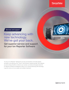 Ion Reporter Software: Service & Support for Data Analysis