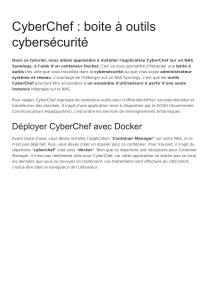 CyberChef sur NAS Synology avec Docker : Tutoriel