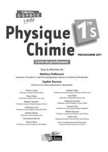 Physique-Chimie 1S - Manuel du Professeur 2011