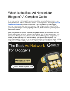 Best Ad Networks for Bloggers: A Complete Guide