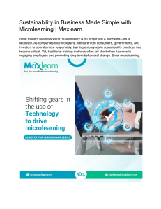 Sustainability Training with Microlearning | Maxlearn
