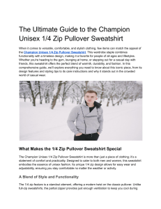 The Ultimate Guide to the Champion Unisex 1 4 Zip Pullover Sweatshirt