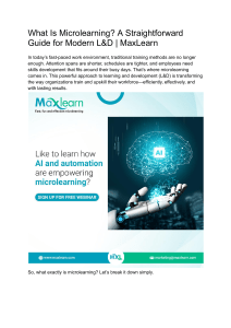 Microlearning: A Guide for Modern L&D | MaxLearn