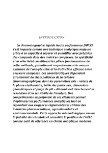 Chromatographie HPLC : Principes, Méthodes et Validation