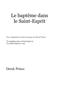 Le Baptême dans le Saint-Esprit: Comprendre et Vivre l'Expérience