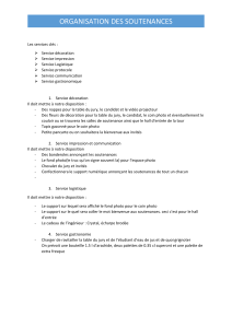 Organisation des soutenances : Services et responsabilités