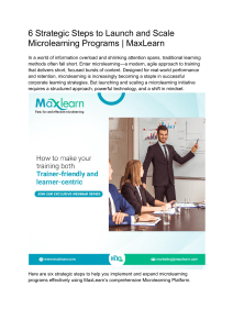 Microlearning Programs: 6 Steps to Launch & Scale | MaxLearn