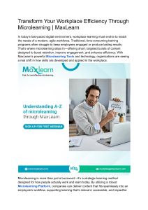 Microlearning for Workplace Efficiency | MaxLearn