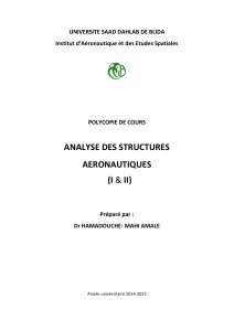 Analyse des Structures Aéronautiques : Cours Master