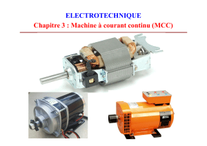 Machine à courant continu (MCC) : Cours d'électrotechnique