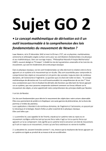 D&eacute;rivation et lois de Newton : Outil incontournable ?
