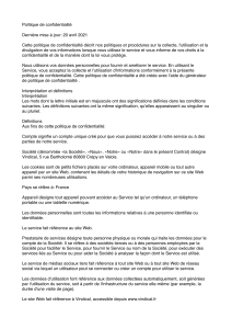 Politique de confidentialité