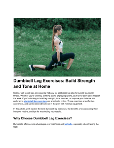Dumbbell Leg Exercises: Build Strength at Home