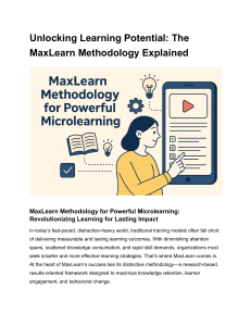 MaxLearn Methodology: Powerful Microlearning Explained