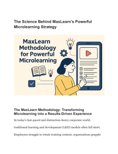 MaxLearn Microlearning: Science-Backed Training Strategy
