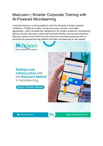 MaxLearn   Smarter Corporate Training with AI-Powered Microlearning