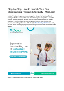 Launch Your First Microlearning Program Effectively