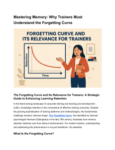 Mastering Memory  Why Trainers Must Understand the Forgetting Curve