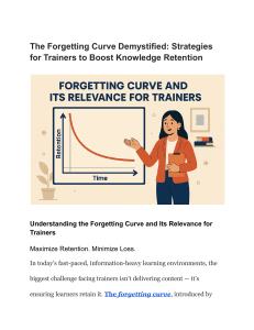 Forgetting Curve: Strategies for Knowledge Retention in Training
