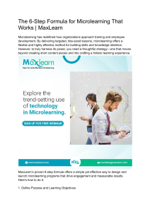 6-Step Microlearning Formula for Effective Training | MaxLearn